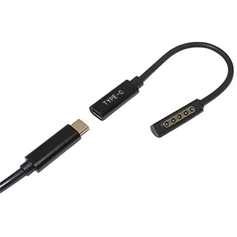 Фото Стильный зарядный кабель Type C PD 2X, адаптер питания USB C с разъемом для подключения Microsof Surface Pro 1/2 Tablet №3