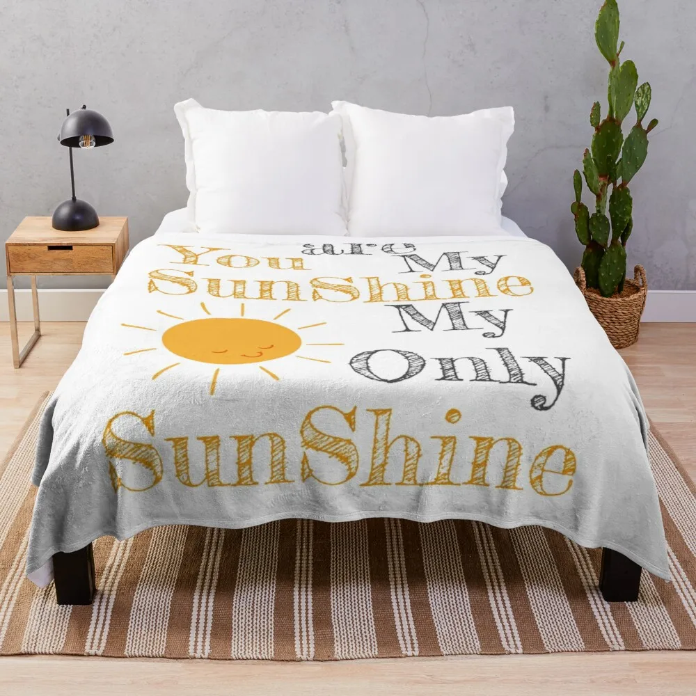 You are my shunshine only sunshine хлопковое вязаное одеяло |