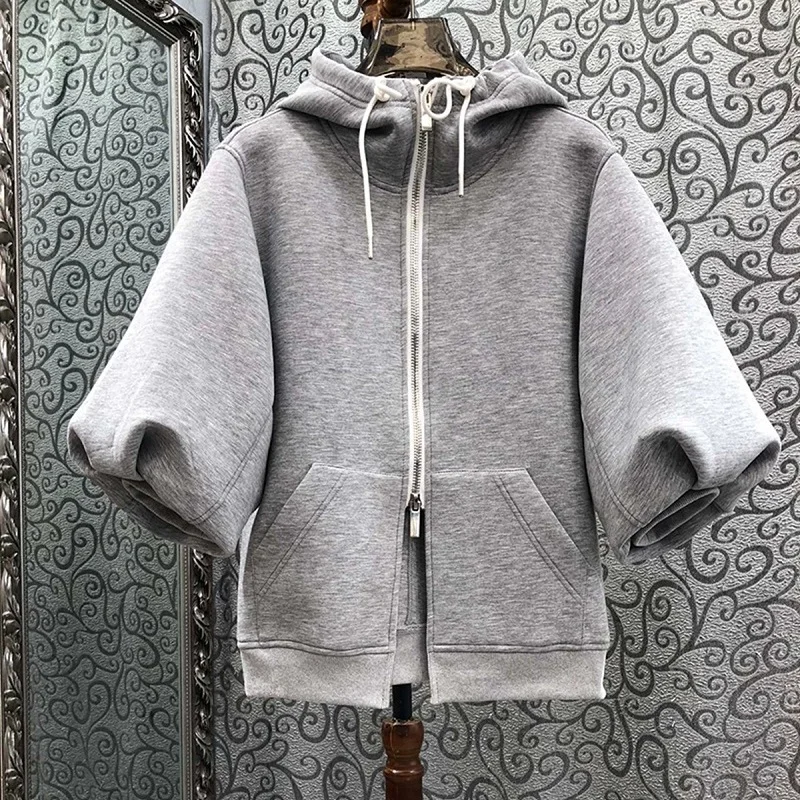 Женская толстовка с капюшоном черная или серая Повседневная Толстовка С