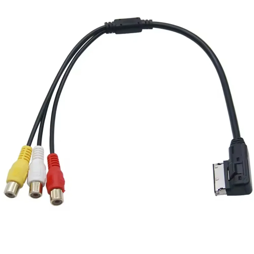 

Автомобильный 2RCA/3RCA аудио-видео входной кабель для преобразования интерфейса AMI MMI, линейный кабель для Audi VW A3 A4 A5 A6 A7 Q5 Q3 Q7