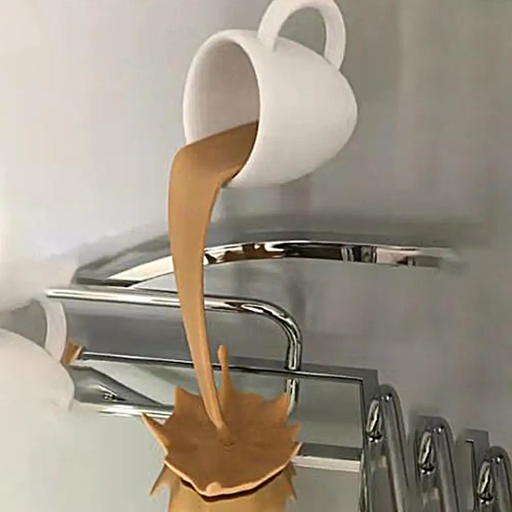 

Coffee Mug Decoration Festive Crafts Coffee Festival Floating Coffee Mug Statue 8 Colors Coffee Cup Art Sculpture for Car