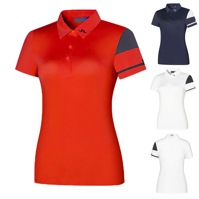 

2022 Golf Clothing Women's Outdoor Sports Short Sleeve T-shirt Casual Slim Polo Shirt Breathable Sweat Wicking Quick Drying Top
