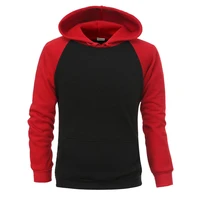 mens trend spliced solid color pullover casual sport long sleeve mens hoodie