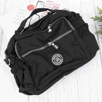 portable large capacity waterproof bag cross bag shoulder bag mother casual bag black