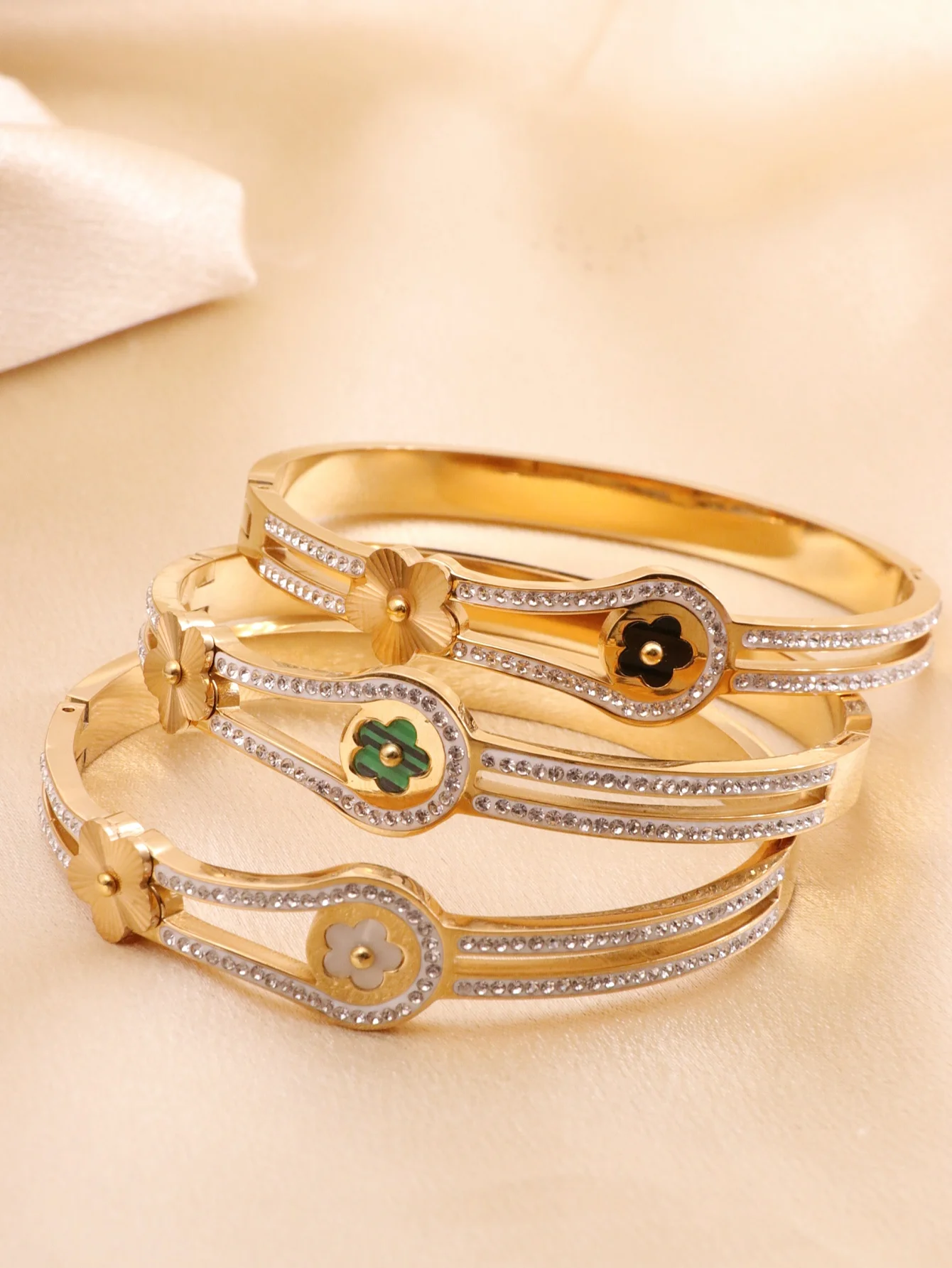 Новый простой модный женский браслет с пятью лепестками цветов красный белый и