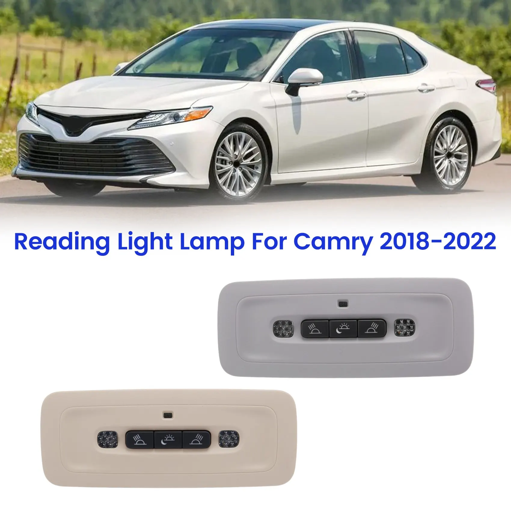 

Автомобильная внутренняя потолочная лампа для внутреннего освещения, лампа для чтения для Toyota Camry 2018-2021 2022-81360, серая