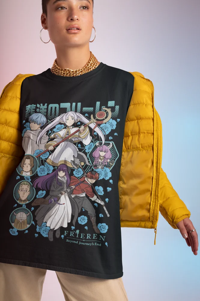 Футболка Frieren Beyond Journey's End Fern Stark Girl рубашка с подарками в стиле аниме все размеры