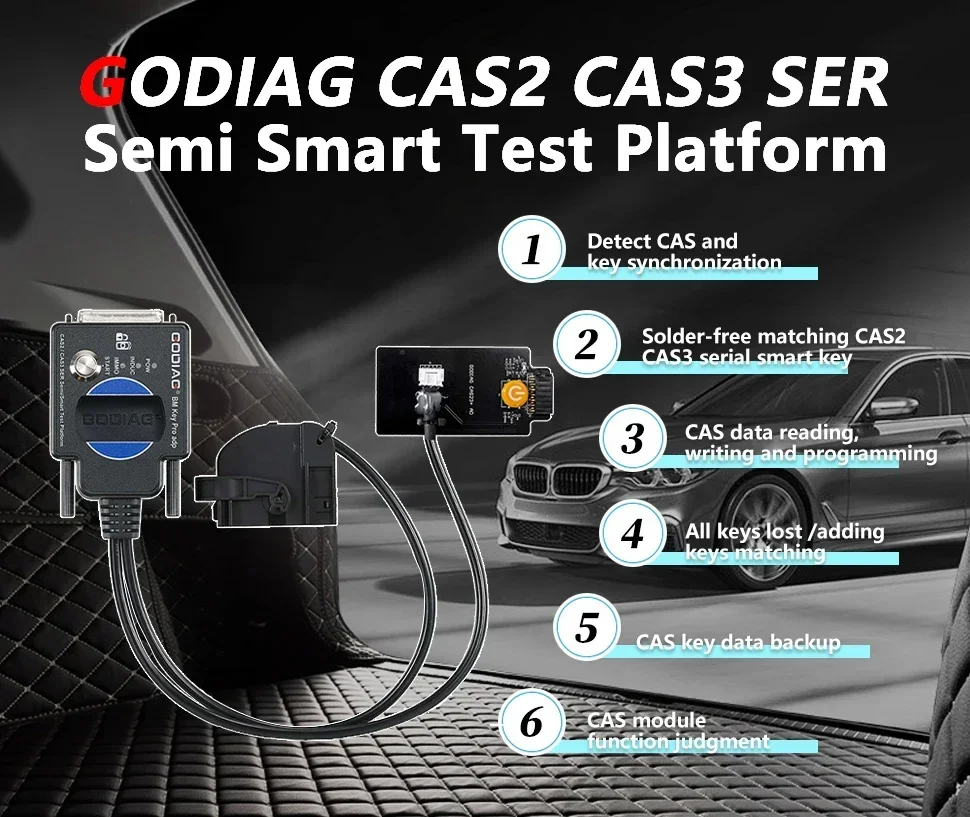 XBD GODIAG CAS2 CAS3 SER Полуумная испытательная платформа Обнаружение синхронизации CAS и