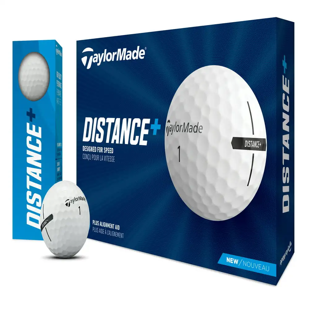 2021 Distance Plus Golf Balls, 12 Pack, White