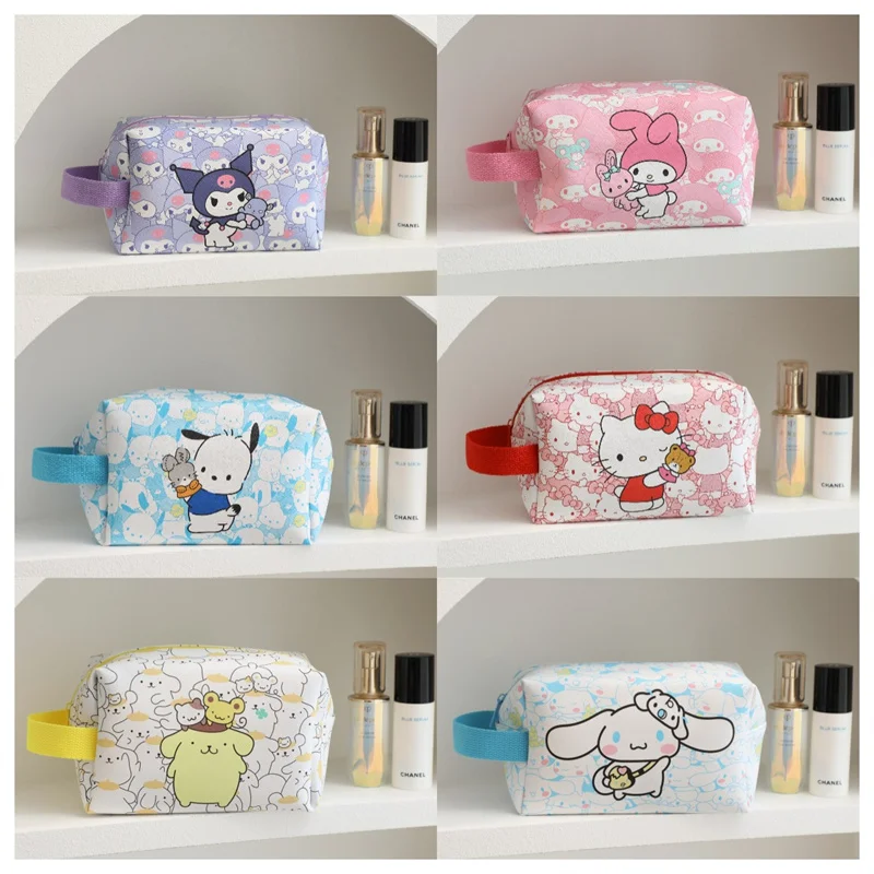 

Anime Hello Kitty Storage Bag Sanrio Kuromi Pencil Case Kawaii My Melody Cartoon Travel Toiletries Makeup Bags Toy Girls Gifts