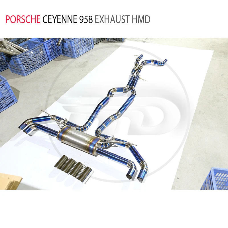 

HMD Titanium Alloy Exhaust System for Porsche Cayenne 958 Car Accessories Electronic Valve Muffler Manifold Downpipe