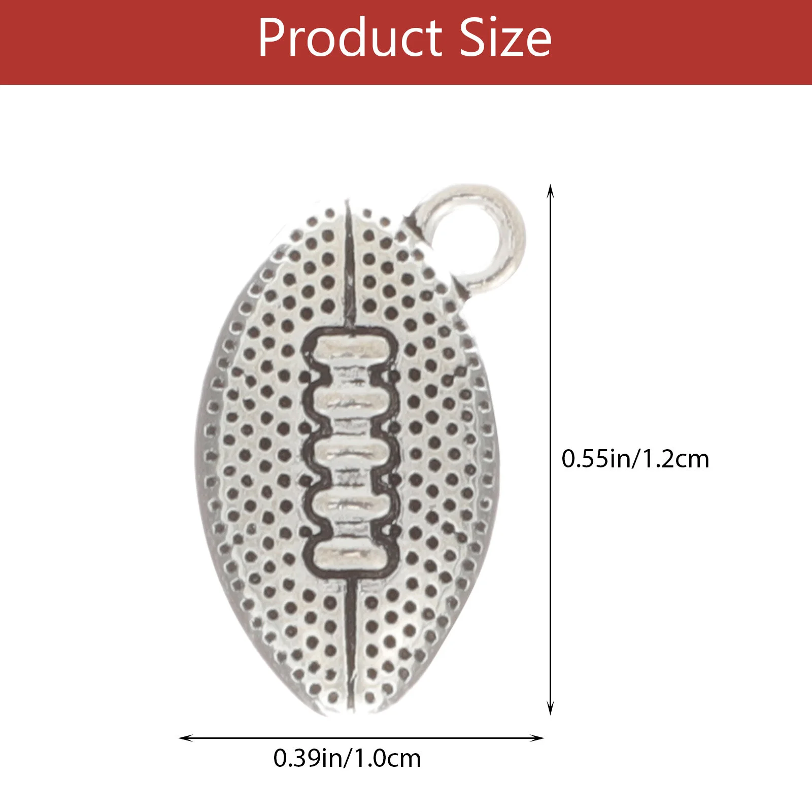 50 Pcs Rugby Pendant DIY Charms Jewelry Craft Football Accessories Self Made Earring Shaped Alloy Volleyball