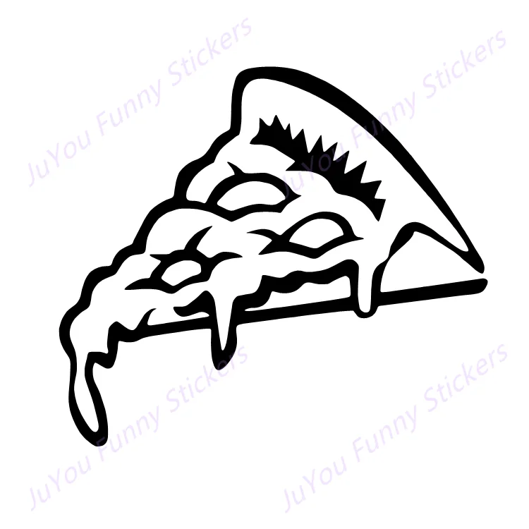 

JuYou Funny Stickers Exterior Accessories Creative Car Stickers PVC Delicious Pizza Vinyl Decals Car Window Decor