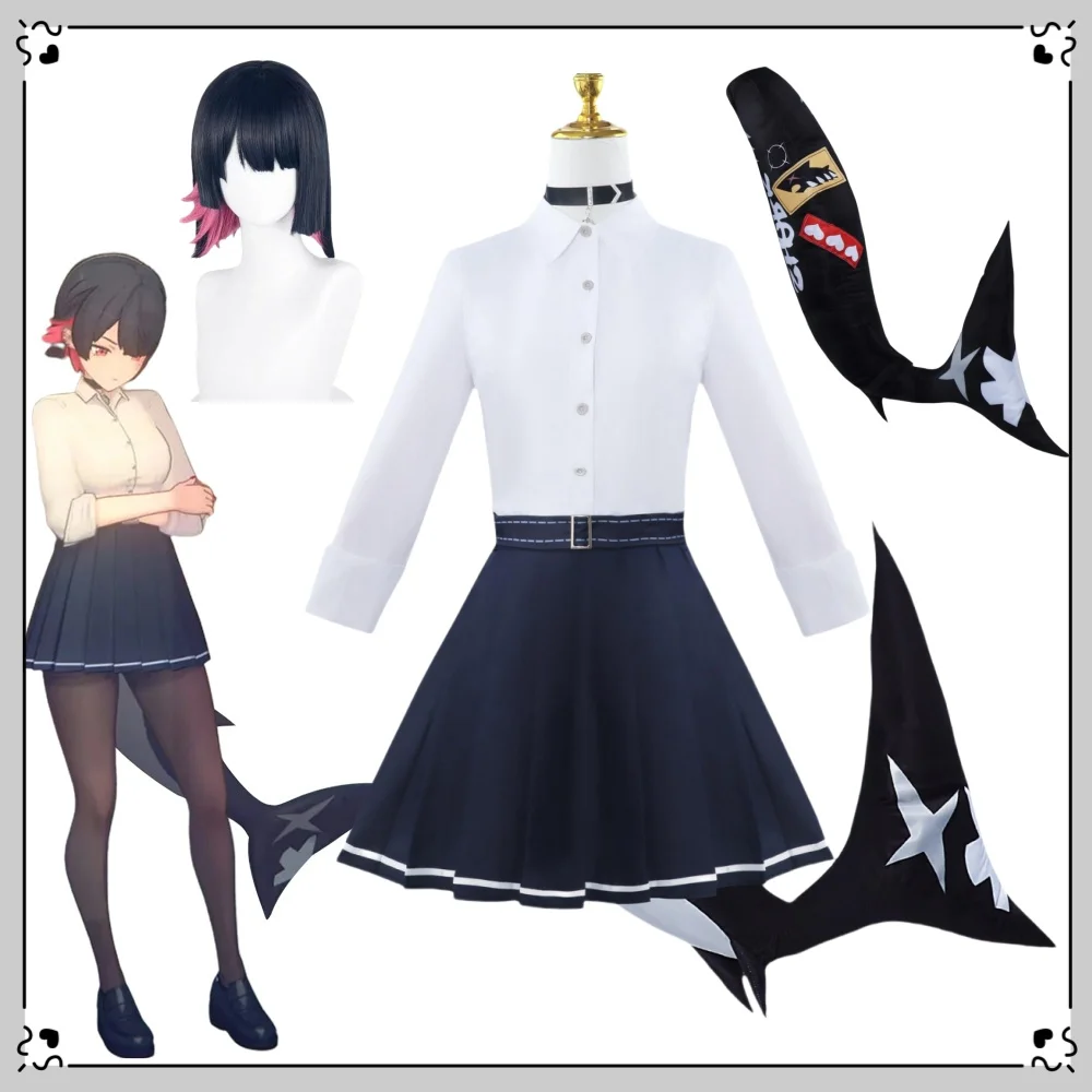 Эллен Джо Zzz косплей костюм парик хвост зона зенез ноль Cos Виктория уборка Женская