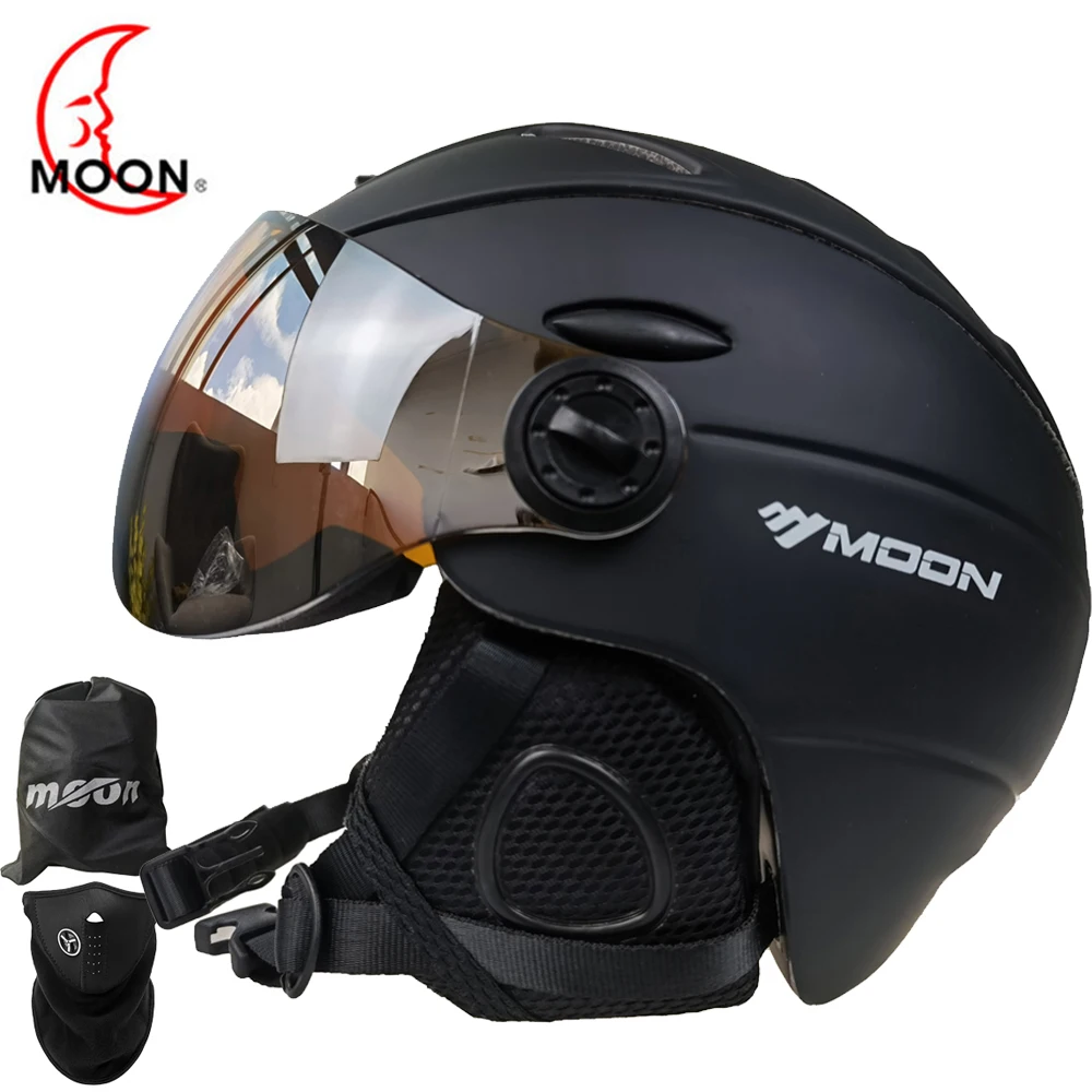 

MOON Ski Helmet with Goggles Integrally-Molded PC+EPS High-Quality Skiing Helmets Outdoor Sports Snowboard Skateboard MS95