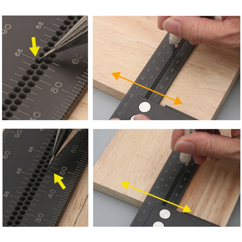L-образная линейка для деревообработки мм/дюйм