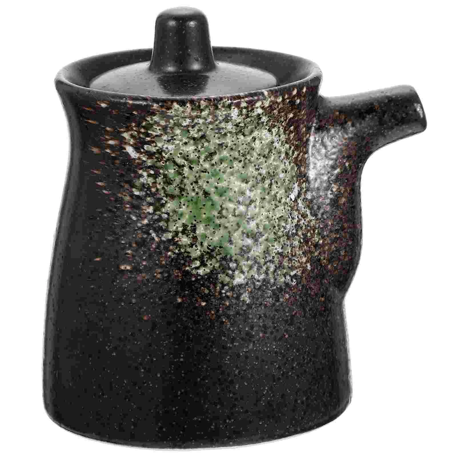 

Dispenser Oil Sauce Vinegar Soy Ceramic Bottle Container Olive Cruet Ponzu Condiment Pot Pourer Japanese Jar Kitchen Decanter