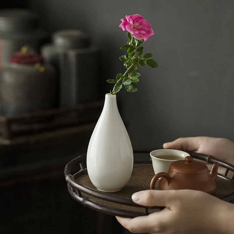 

Water Drop Flower Holder Small Ornaments Small Hydroponic Vase Ceramic Tea Art Tea Ceremony Kung Fu Tea Utensils Ceramic Vase