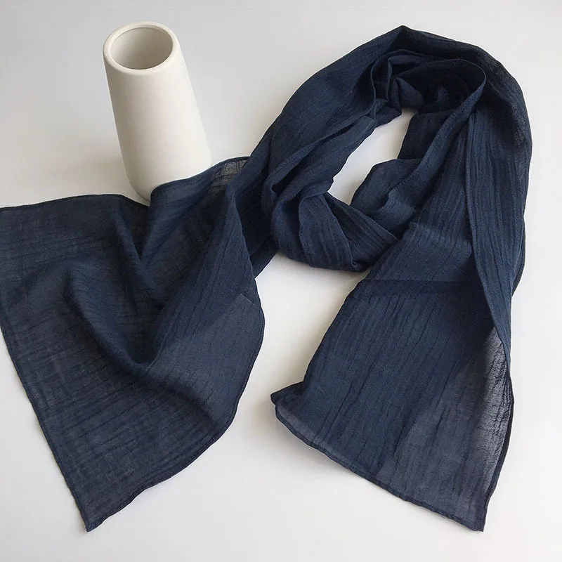 

269 Luxury Brand Man Women Winter Scarf Men Ethnic Style Male Scarves Navy Cotton Linen Knitted Tassel Men Scarf F letters