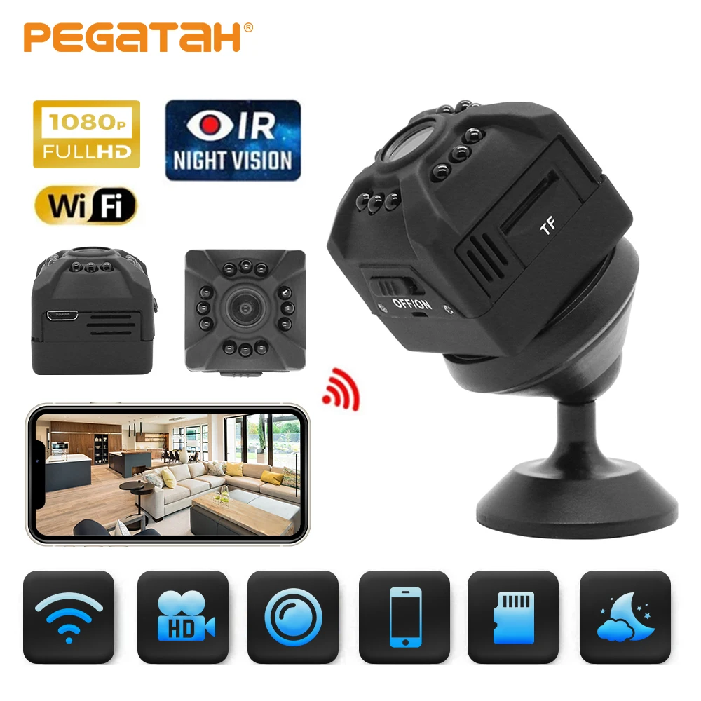 

PEGATAH 1080P HD IP Wireless Mini WIFI Camera Cloud Storage Infrared Night Vision Smart Home Security Voice Video Monitor