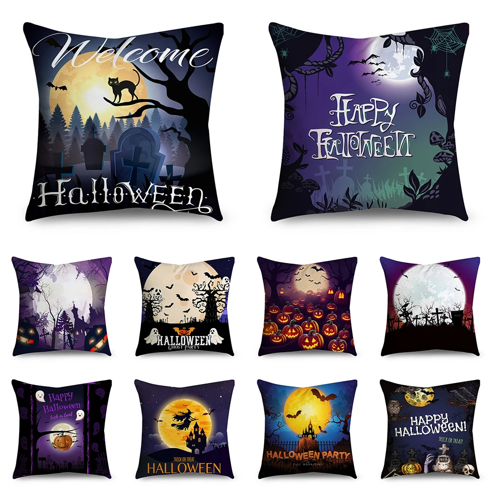 

Пасхальный чехол для подушки с принтом на Хэллоуин, украшение для дома, гостиной, дивана, наволочка, наволочка