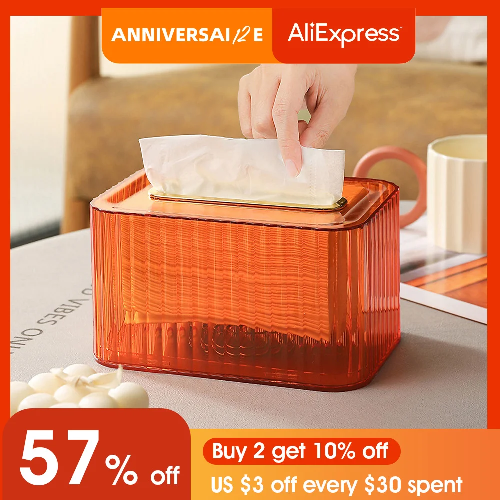 

Tissue Box Cover Plastic long tissue box support Decorative Holder Napkin Holder for Bathroom Vanity Living Room Multi Color