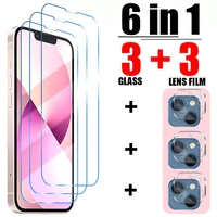 6in1 tempered glass for iphone 12 pro xr xs x 6s plus screen protector on the for iphone 13 pro max mini 7 plus 8 plus lens film