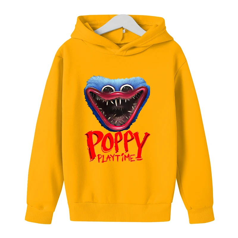 

2022new Kids Poppy Playtime Hoodie Harajuku Boys/girls Fashion Huggy Wuggy Sweatshirt Spring Autumn Horror Clothing Long Sleeves