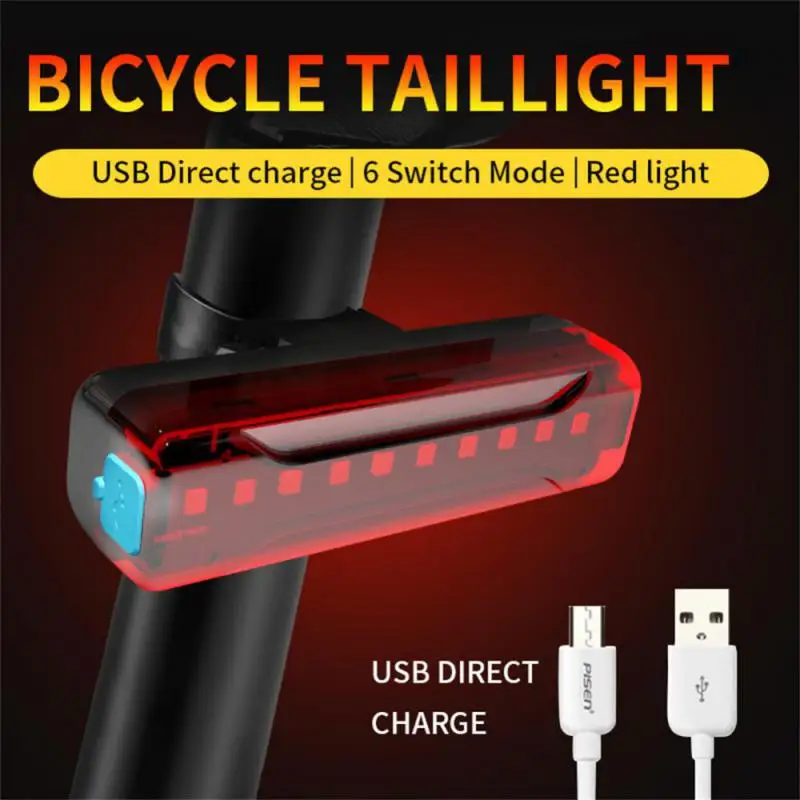 

1200mAh Bicycle Rear Light USB Rechargeable 5 Lighting Mode Bike Taillight Cycling Safety Warning Lamp Lantern Bike Accessories