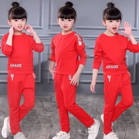 

Girls Clothing Sets Fall Winter Clothes Children Kids Girl's Boutique Fashion Outfit Teen Tracksuit for 4 6 8 10 11 12 Years Old