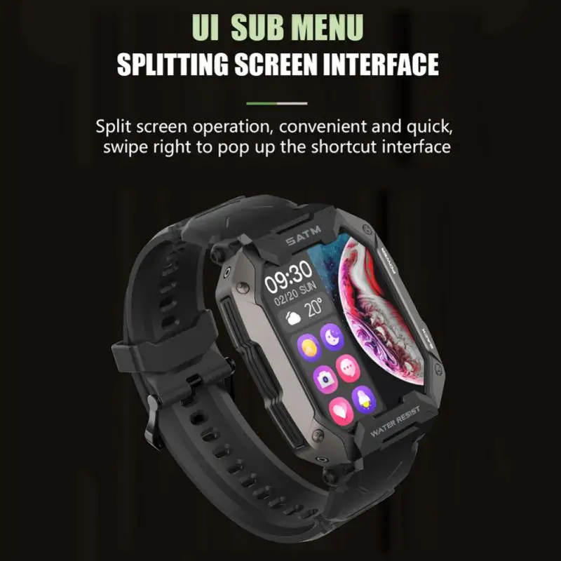 

24h Health Monitor 1.71inch Smartwatch Men Smart Bracelet Smart Watch Waterproof For IPhone Android Phone Tracker