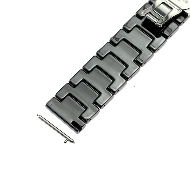 Smooth Ceramic Strap 20 22 mm Chain Bracelet For Amazfit Samsung Galaxy Watch5 4 Classic 46 44mm 42 45 Mm Band Watchbands Belt