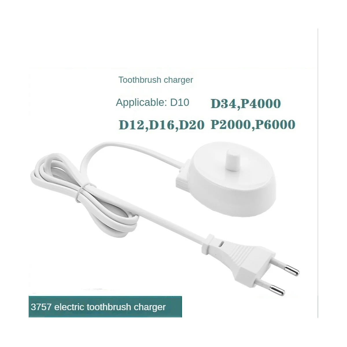 

Replacement Electric Toothbrush Charger Model 3757 Suitable for Braun Oralb D17 OC18 Toothbrush Charging Cradle EU Plug