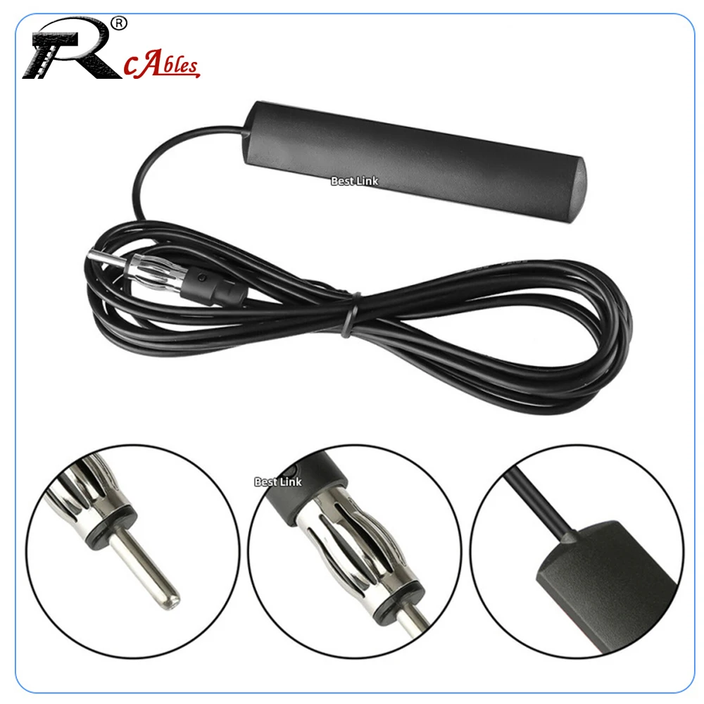 

Car SMD Radio Antenna Enhancer DVD Navigation Lantern Head FM Enhanced Received Signal Antenna Amplifier RF Coaxial RG174 Cable