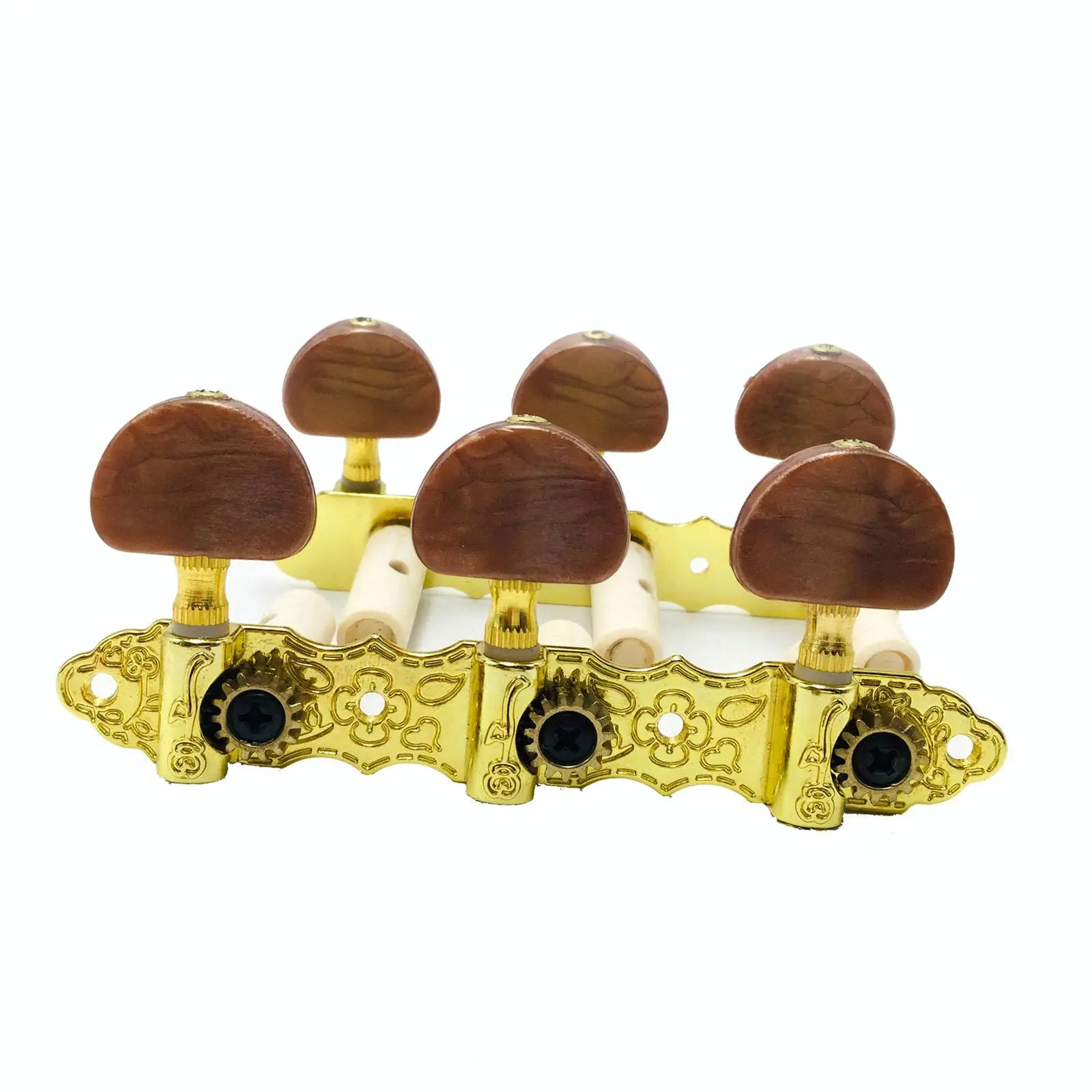 

2Pcs String Tuning Pegs Accessories Parts Plated Gold Premium Durable DIY Metal Repair Kit Machine Heads for Acoustic Guitars