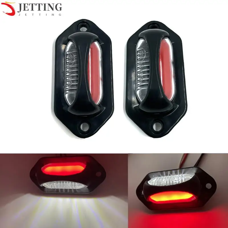 

1Pc 12V 24V LED License Plate Light Chrome Number Plate Light Motorcycle RV Caravan Lorry Truck Trailer Plate Lighting