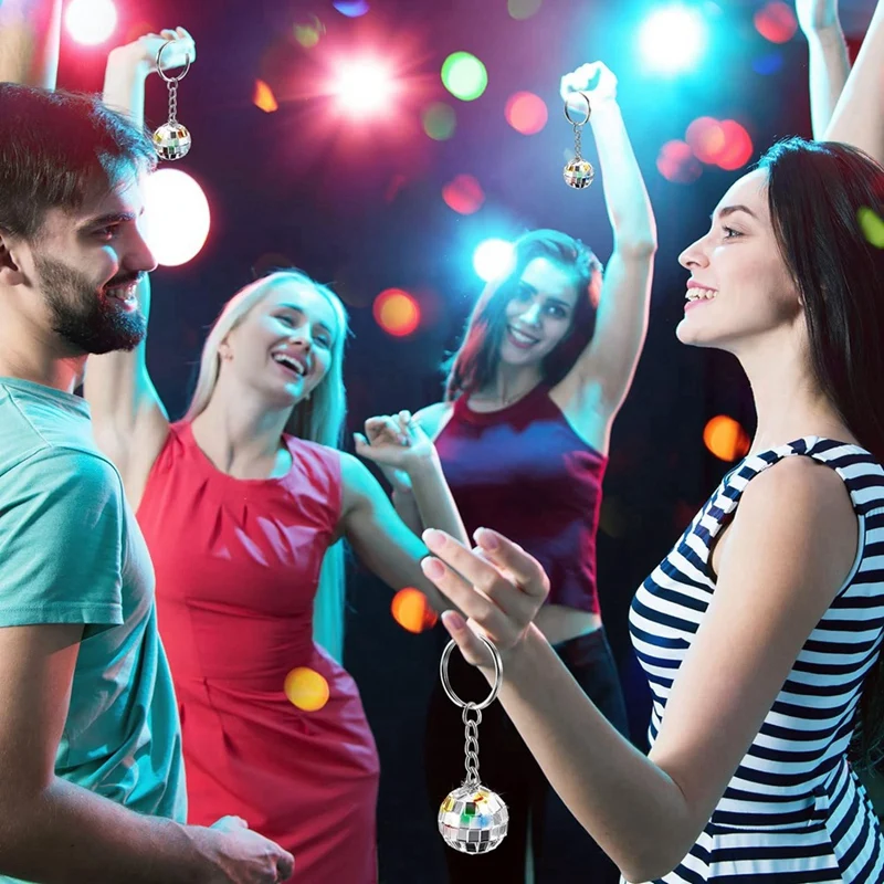 Брелок для дискотеки 48 шт. брелок серебристый зеркальный