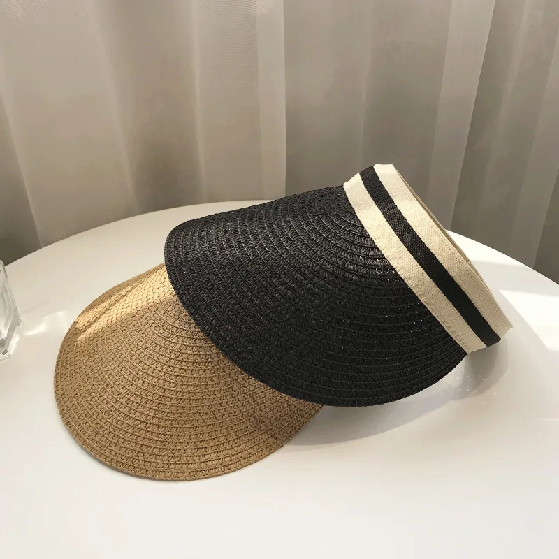 Hat Women's Summer Straw Hat Korean Version Ins Hollow Top Sunshade Hat Versatile Net Red Sunscreen UV Seaside Sun Hat