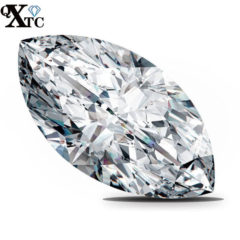 

QXTC Marquise Cut Moissanite Loose Gemstones 0.05ct to 3ct D Color VVS1 with GRA Certificate Pass Diamond Tester Lab Gem Stones