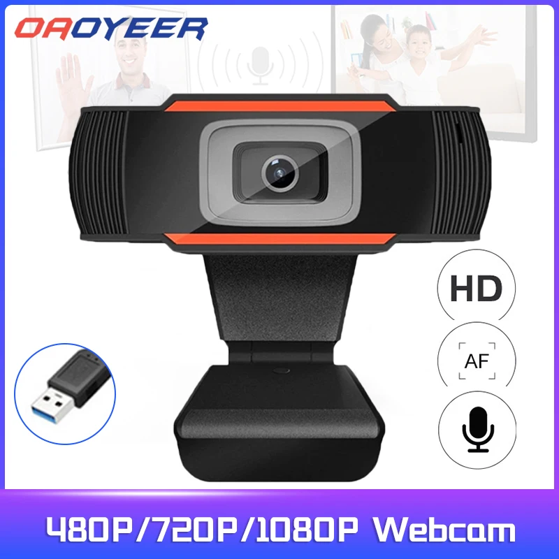 Webcam 1080P Full HD USB Web Camera con microfono USB Plug And Play videochiamata Web Cam per PC Computer Desktop Gamer Webcast