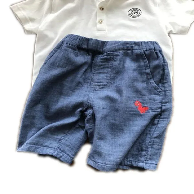 

Детская одежда, штаны для мальчиков, новинка 2022, удобные мягкие дышащие свободные шорты из хлопка и льна, прямые летние шорты