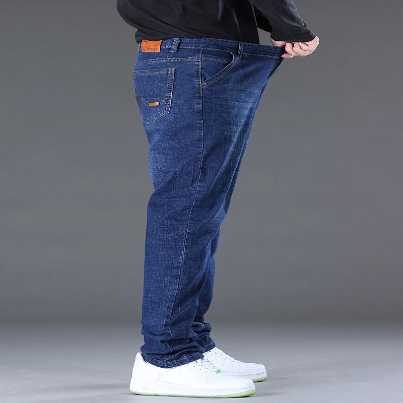 

Fashion 10XL Oversize Jeans Men Fat Loose Trousers Casual Cargo Pants Jeans Men Black Baggy Jeans Comfortable Work Daily Jeans