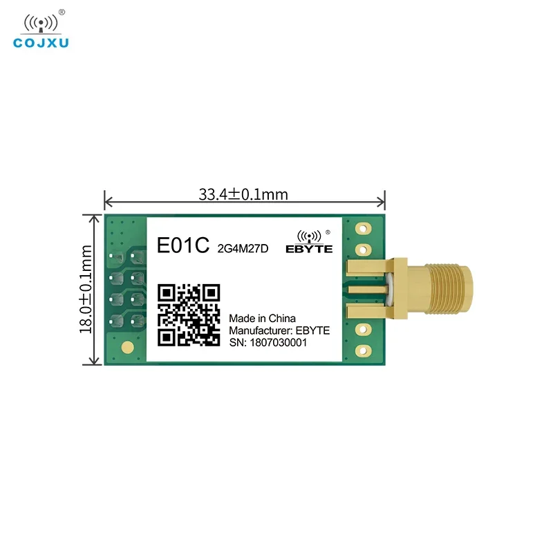 Si24R1 Ci24R1 Радиочастотный модуль 2 4 ГГц 500 МВт 27 дБм COJXU E01C-2G4M27D SMA-K км SPI DIP