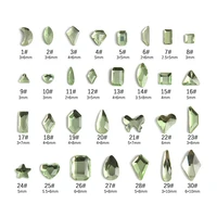 50pcsbag nail decoration light green nail art jewelry flat glass rhinestone water drops love fashion small fresh nail charm
