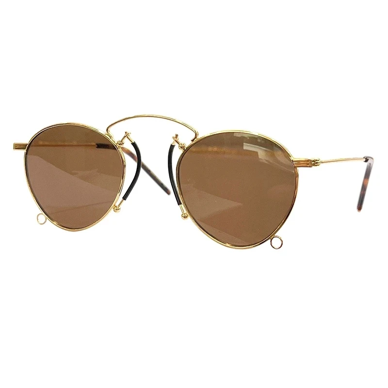 

Round Sunglasses Chain Frame Women Designer Luxury Feminine Fashion Oversized Vintage Eyeglasses UV400