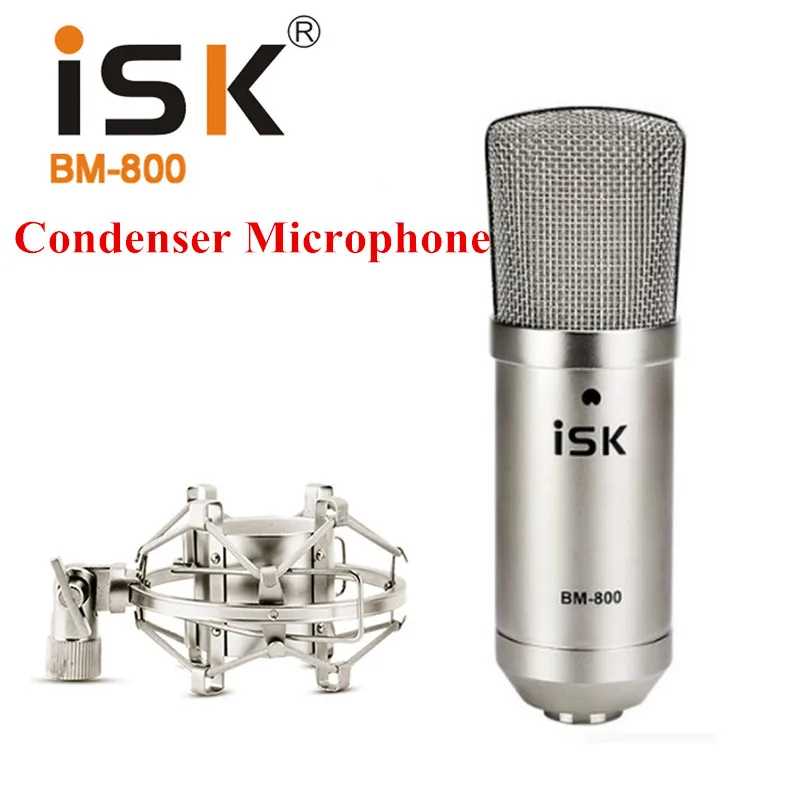 

Original ISK BM-800 BM 800 Condenser Microphone Professional Computer Studio Recording Microphone Music Broadcast Microphones