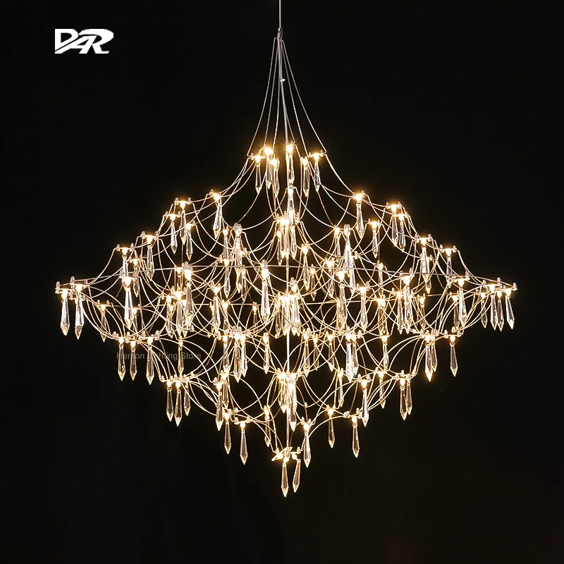 Crystal Chandelier for Living Room Dining Bedroom Hanging Lamps For Ceiling Firefly Lustre Design Modern Suspension Chandelier