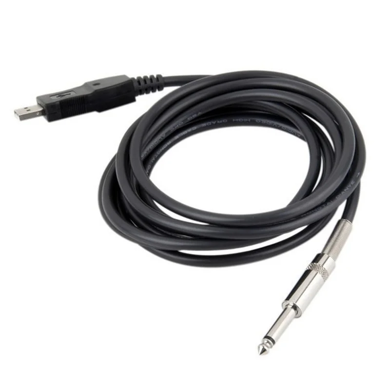 

USB Guitar Audio Cable Bass 1/4'' TO 6.3mm Connection Instrument Cable