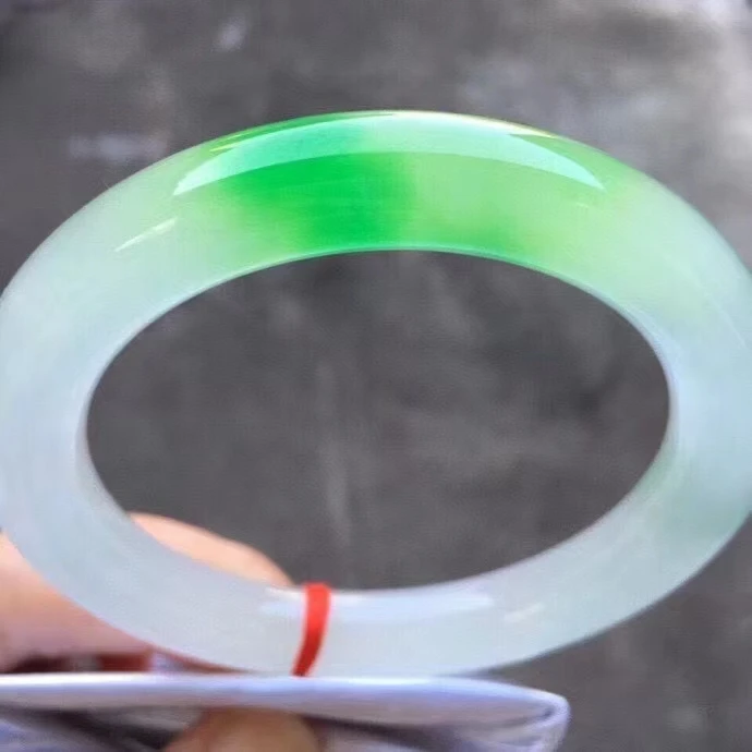 

Новинка, натуральный нефритовый браслет с имитацией ледяного клея, высококачественный браслет с плавающим зеленым цветком из нефрита, Изящные Ювелирные украшения