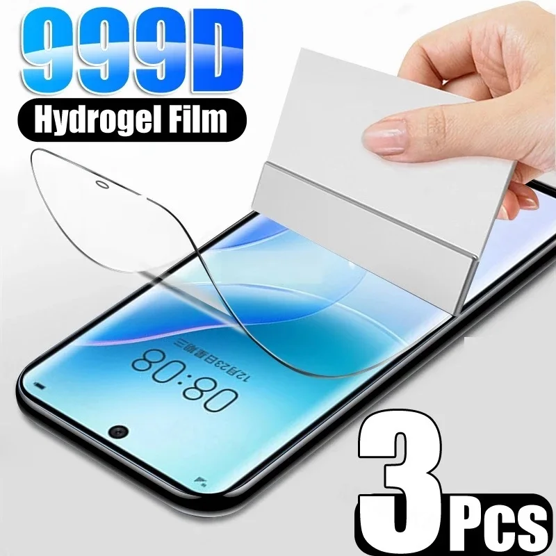 

3PCS Hydrogel Film for Huawei Y7 2019 Y6 Y5 Y9 Y6P Y5P Y6S Y8P Y9S Screen Protector for Huawei P30 Lite P20 P40 P50 Pro Film